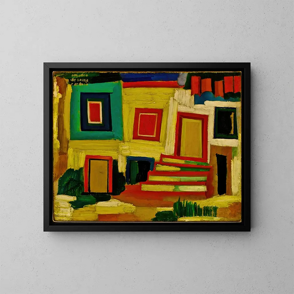 La petite maison lumineuse paysage - Amadeo de Souza-Cardoso — ingelijst kunstwerk aan de muur