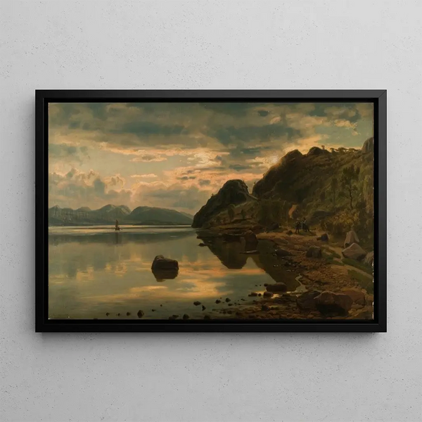 Amaldus Nielsen - Aftenstemning Skogsfjord Mandal.webp