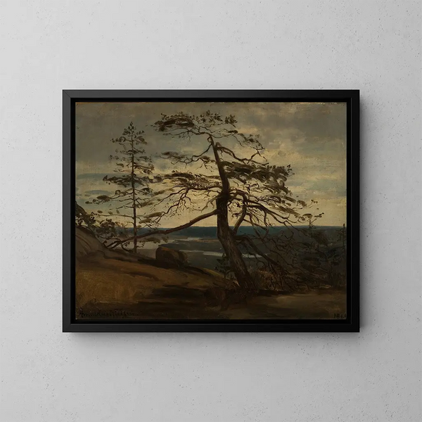 den Pin van de fjorden van Setesdal - Amaldus Nielsen — ingelijst kunstwerk aan de muur