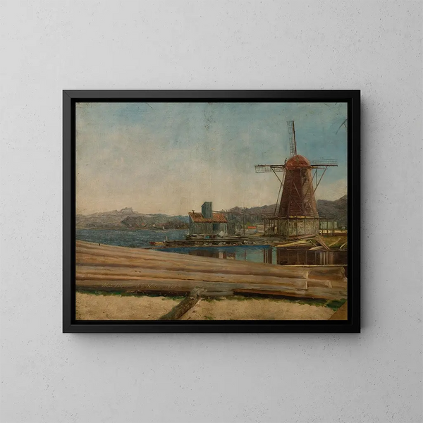 Le Garveriet de Mandal - Amaldus Nielsen — ingelijst kunstwerk aan de muur