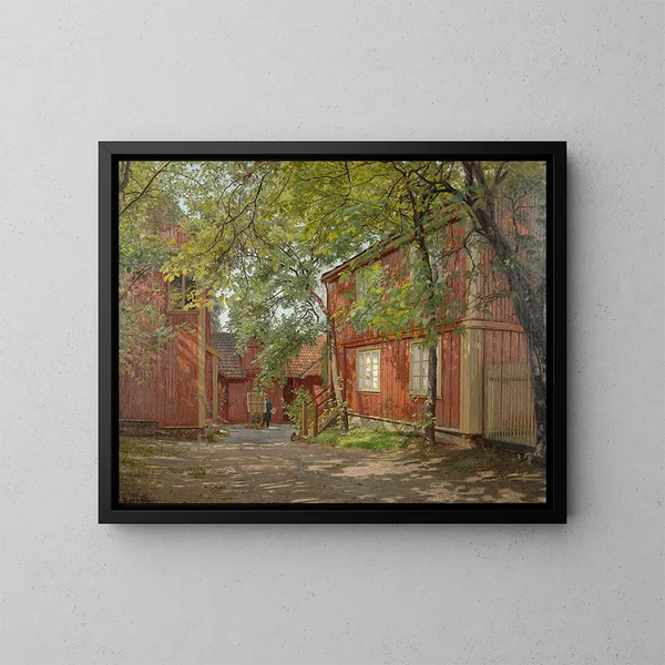 Ochtend aan Majorstuveien 8 - Amaldus Nielsen — ingelijst kunstwerk aan de muur