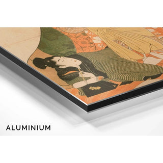 Amants sous un futon ; image d'ouverture d'un ensemble érotique - Kitagawa Utamaro | Reproduction Tableau Décoration murale affiche copie