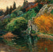 van Ambiance du soir, motief van het park van S. K. H. de aartshertog Jozef in Fiume - Olga Wisinger-Florian — gepresenteerd in een interieur