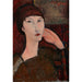 Reproductie van het schilderij Adrienne, vrouw met een pony - Amedeo Modigliani