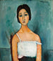 Christine - Amedeo Modigliani — weergave van het kunstwerk