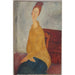 Reproduction of the painting Jeanne Hébuterne in yellow sweater - Amedeo Modigliani