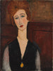 Portret van een vrouw - Amedeo Modigliani — weergave van het kunstwerk