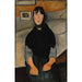 Jonge vrouw uit het volk - Amedeo Modigliani — weergave van het kunstwerk