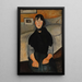 Jonge vrouw uit het volk - Amedeo Modigliani — ingelijst kunstwerk aan de muur
