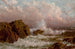 Maritiem landschap met brekende golven - Amerikaanse school — weergave van het kunstwerk