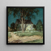 Oud boerderij schilderij, Connecticut - Willard Leroy Metcalf — ingelijst kunstwerk aan de muur