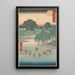 Fujieda - Andō Hiroshige — ingelijst kunstwerk aan de muur