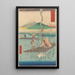 Reproductie van het schilderij Radeau Shoshiyu parmi les roseaux - Andō Hiroshige