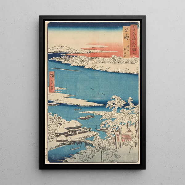 And Hiroshige - Snow Scene Islet River Shore.webp