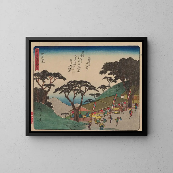 Tokaido gojusantsugi, planche 5 - Andō Hiroshige — ingelijst kunstwerk aan de muur