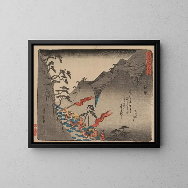 Tokaido gojusantsugi, planche 11 - Andō Hiroshige — ingelijst kunstwerk aan de muur