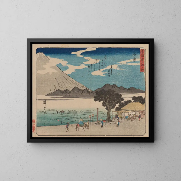 Tokaido gojusantsugi, planche 13 - Andō Hiroshige — ingelijst kunstwerk aan de muur