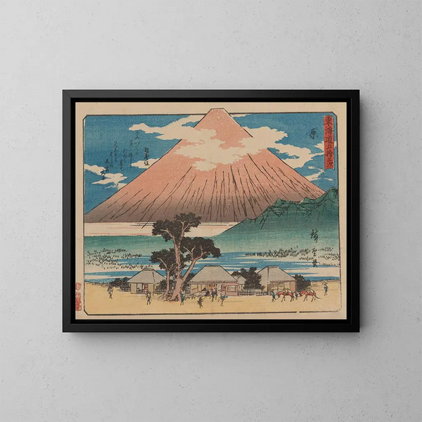 Tokaido gojusantsugi, planche 14 - Andō Hiroshige — ingelijst kunstwerk aan de muur