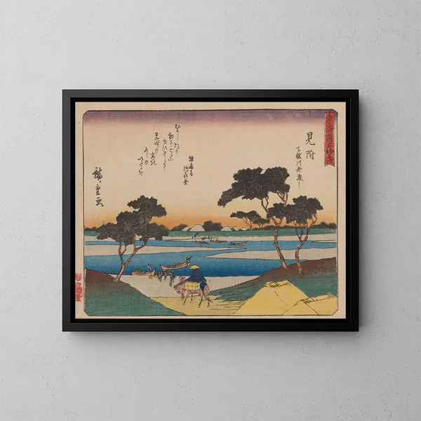 Tokaido gojusantsugi, planche 29 - Andō Hiroshige — ingelijst kunstwerk aan de muur