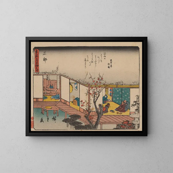 Tokaido gojusantsugi, planche 52 - Andō Hiroshige — ingelijst kunstwerk aan de muur