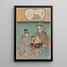 Twee vrouwen die een spel spelen - Andō Hiroshige — ingelijst kunstwerk aan de muur