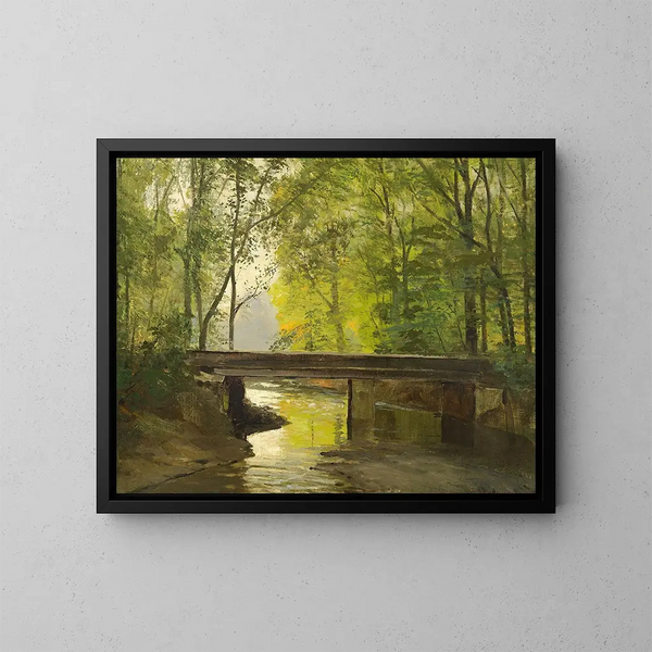 Door een zomerbos - Anders Andersen-Lundby — ingelijst kunstwerk aan de muur