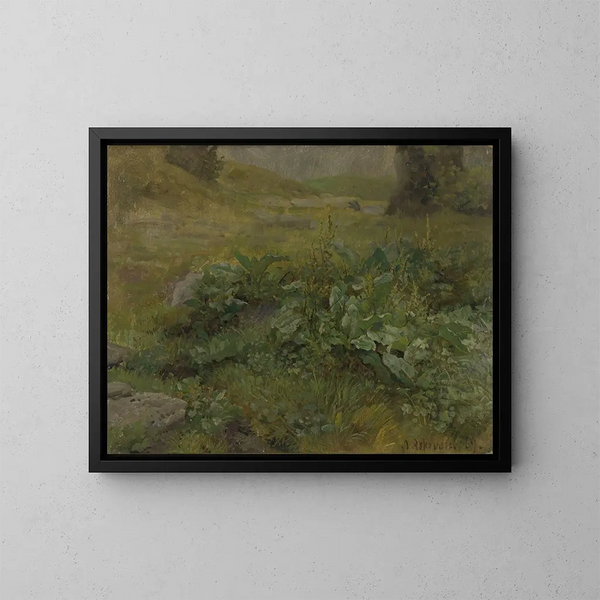 Studie van landschap - Anders Askevold — ingelijst kunstwerk aan de muur