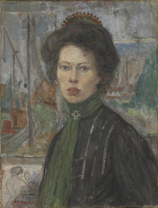 Anders Castus Svarstad - Portrait of the Swedish Painter Tora Holmstrm.webp