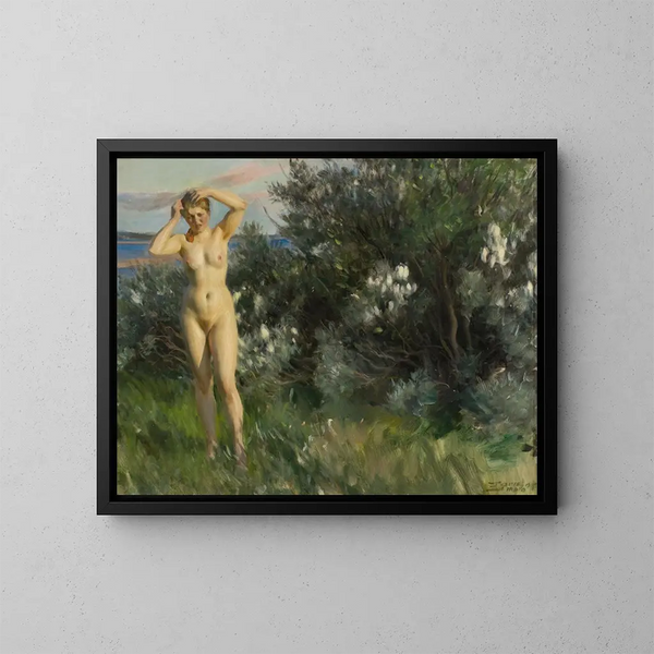 Aan de rand van het Siljan-meer - Anders Zorn — ingelijst kunstwerk aan de muur
