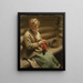 Meisje uit Dalarna dat kool breit - Anders Zorn — ingelijst kunstwerk aan de muur