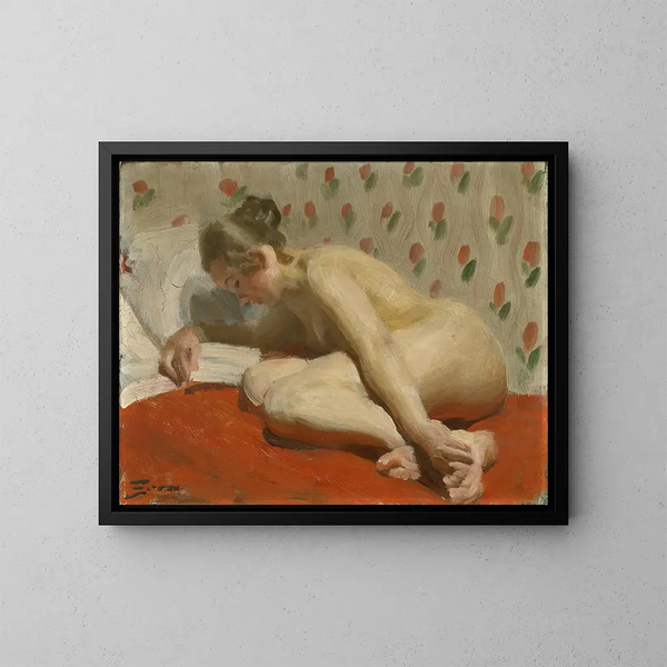 Studie van een naakt - Anders Zorn — ingelijst kunstwerk aan de muur