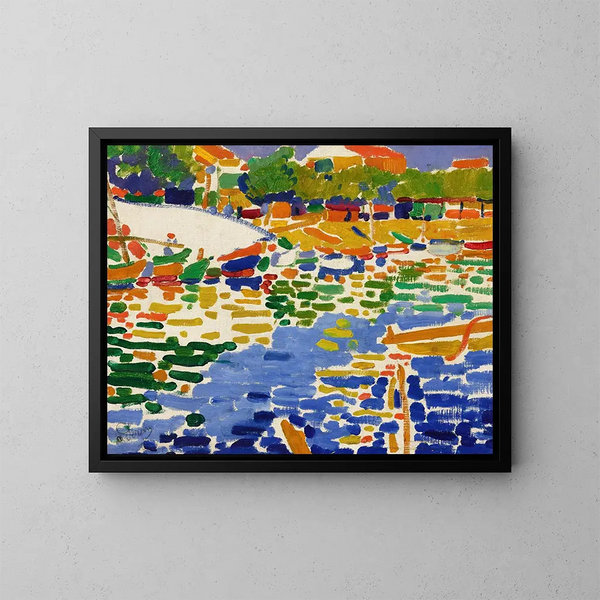 Booten aangelegd in l'Estaque - André Derain — ingelijst kunstwerk aan de muur
