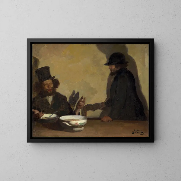 L'invitation - André Devambez — ingelijst kunstwerk aan de muur