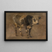 Stier - André Plumot — ingelijst kunstwerk aan de muur