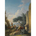 van een landschap met figuren die rusten bij klassieke ruïnes - Andrea Locatelli — weergave van het kunstwerk