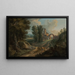 van een herder op een bebost pad - Andrea Locatelli — ingelijst kunstwerk aan de muur