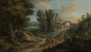 Andrea Locatelli - A shepherd on a wooded path.webp