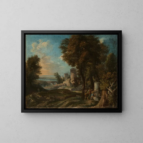 Landschap van het Zuiden - Andrea Locatelli — ingelijst kunstwerk aan de muur