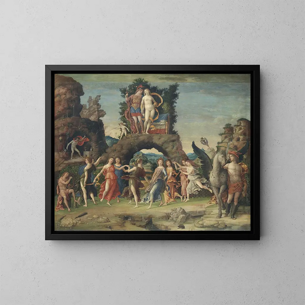 Parnasse - Andrea Mantegna — ingelijst kunstwerk aan de muur