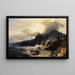 Ambiance du soir sur la côte grecque - Andreas Achenbach — framed artwork on a wall