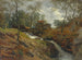 Aan de rand van de beek - Andreas Achenbach — weergave van het kunstwerk