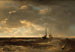 Visboten op een ruwe zee - Andreas Achenbach — weergave van het kunstwerk