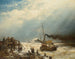 Haven van Oostende - Andreas Achenbach — weergave van het kunstwerk