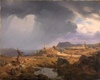 Landschapschilderij Noors - Andreas Achenbach — weergave van het kunstwerk