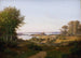 Uitzicht op de heuvel met kasteel van Skanderborg, Jutland, en het gedenkteken voor Frederik VI - Andreas Juuel — weergave van het kunstwerk
