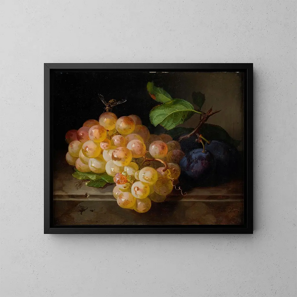 Natuurstudie met bij - Andreas Lach — ingelijst kunstwerk aan de muur