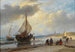 op het strand - Andreas Schelfhout — weergave van het kunstwerk