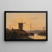 Landschap met een molen - Andreas Schelfhout — ingelijst kunstwerk aan de muur