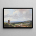 Bergers and a rider near a mill Haarlem in the background - Andreas Schelfhout — framed artwork on a wall