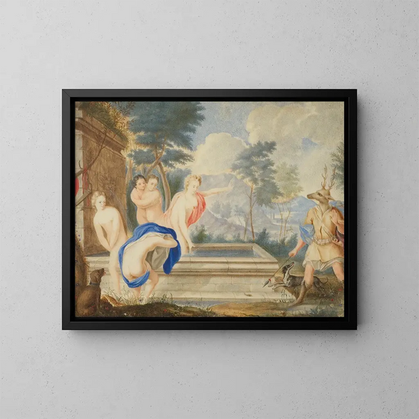 Diane en Actéon - Andreas von Behn — ingelijst kunstwerk aan de muur